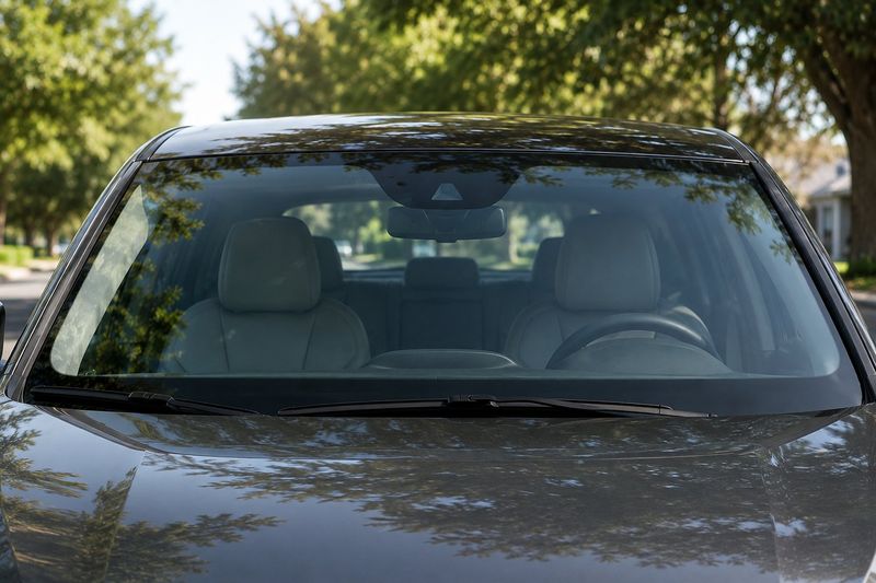 Clean full windshield replacement on a vehicle at NS Auto Glass Grande Prairie